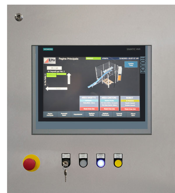 Control panel machine de conditionnement